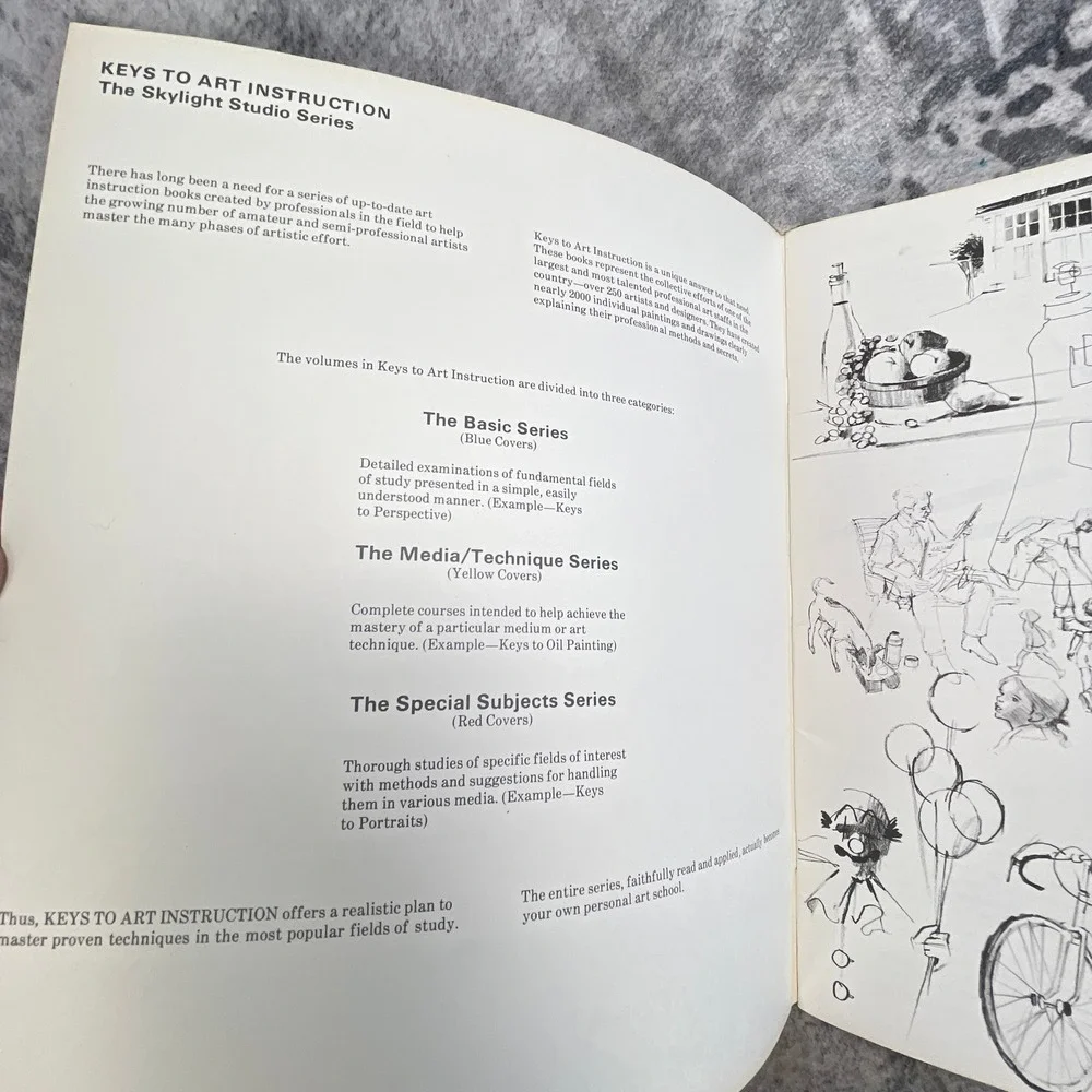 Keys to Sketching Art Instruction 1972 American Greetings Book‎